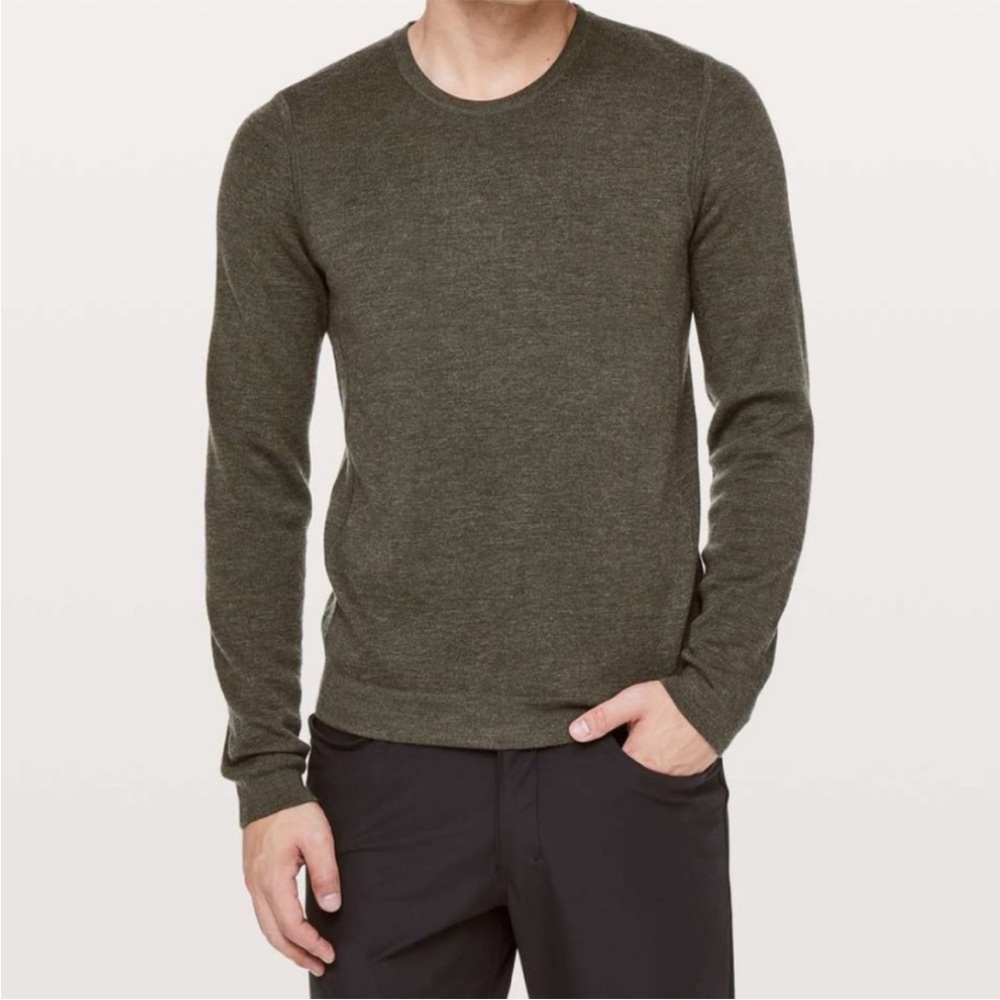 Lululemon Alpine Air Crew *Heathered Dark Olive